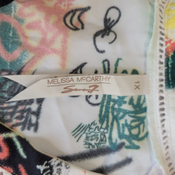 Melissa McCarthy x Seven7 Multicolor Button Down Shirt - Picture 5 of 8